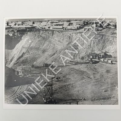 Antique photo reprint of mining at Kimberley Big hole