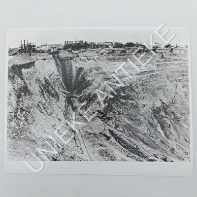 Antique photo reprint of mining at Kimberley Big hole - circa 1880&#39;s