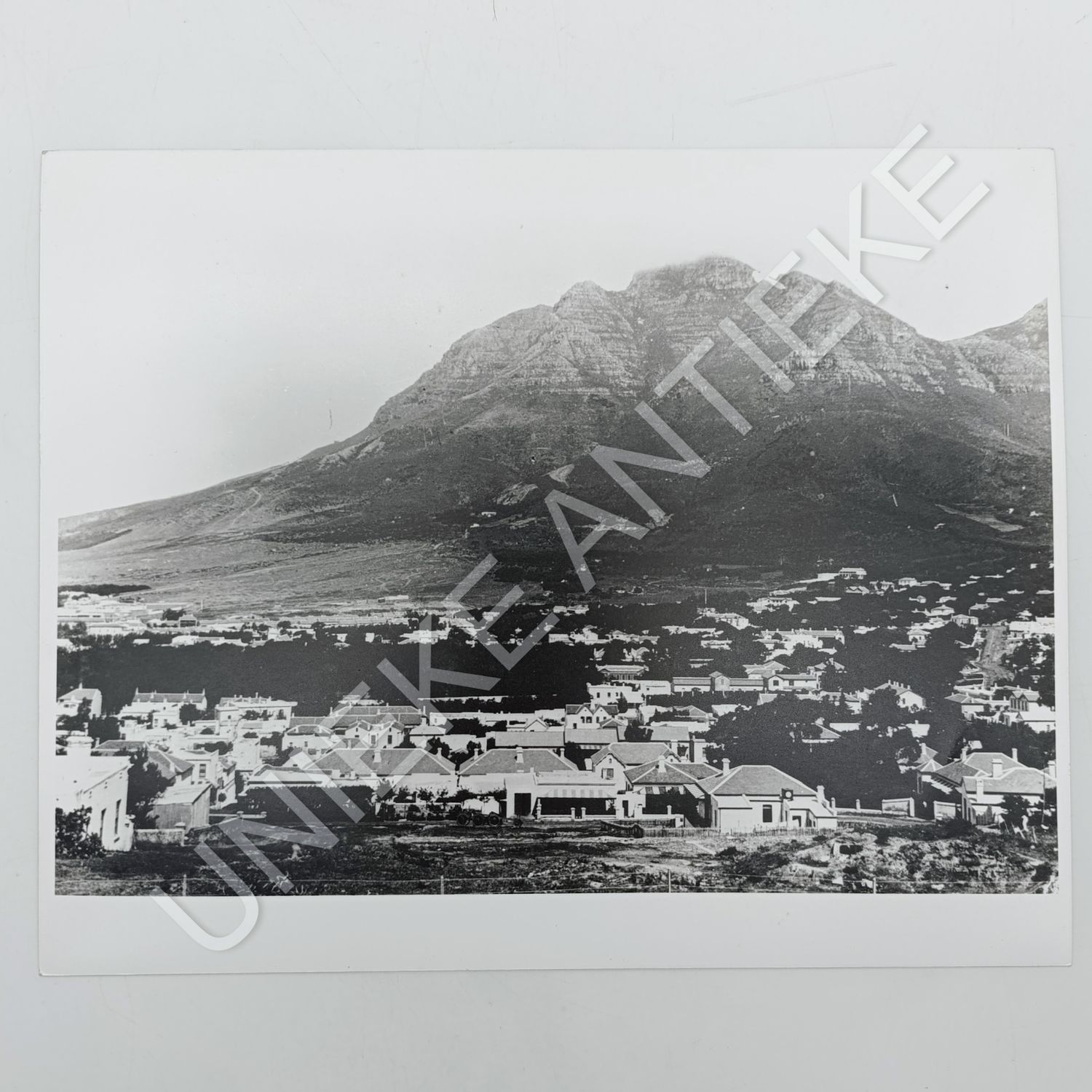 Antique photo reprint of neighbourhood below Devil&#39;s Peak