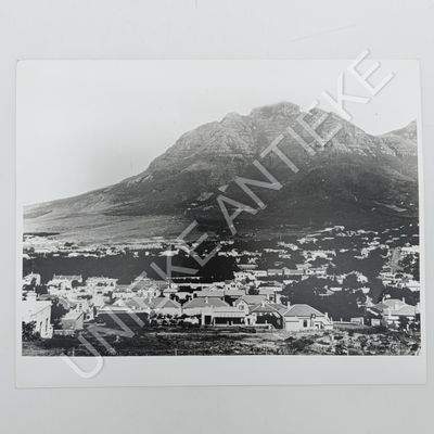 Antique photo reprint of neighbourhood below Devil&#39;s Peak