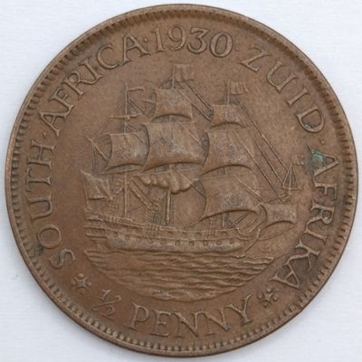1930 South Africa Half Penny XF