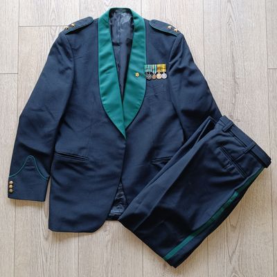 Sa Prison service mess dress uniform with 5 miniature medals - tunic and trousers