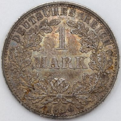 1896 A Germany Deutsches Reich 1 Mark AU+