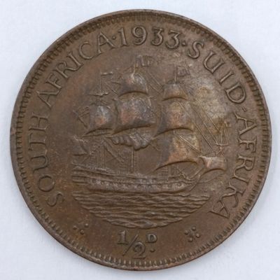 1933 South Africa Half Penny XF