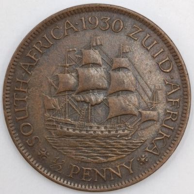 1930 South Africa Half Penny XF