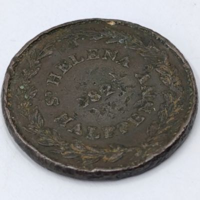 St Helena 1821 Half Penny