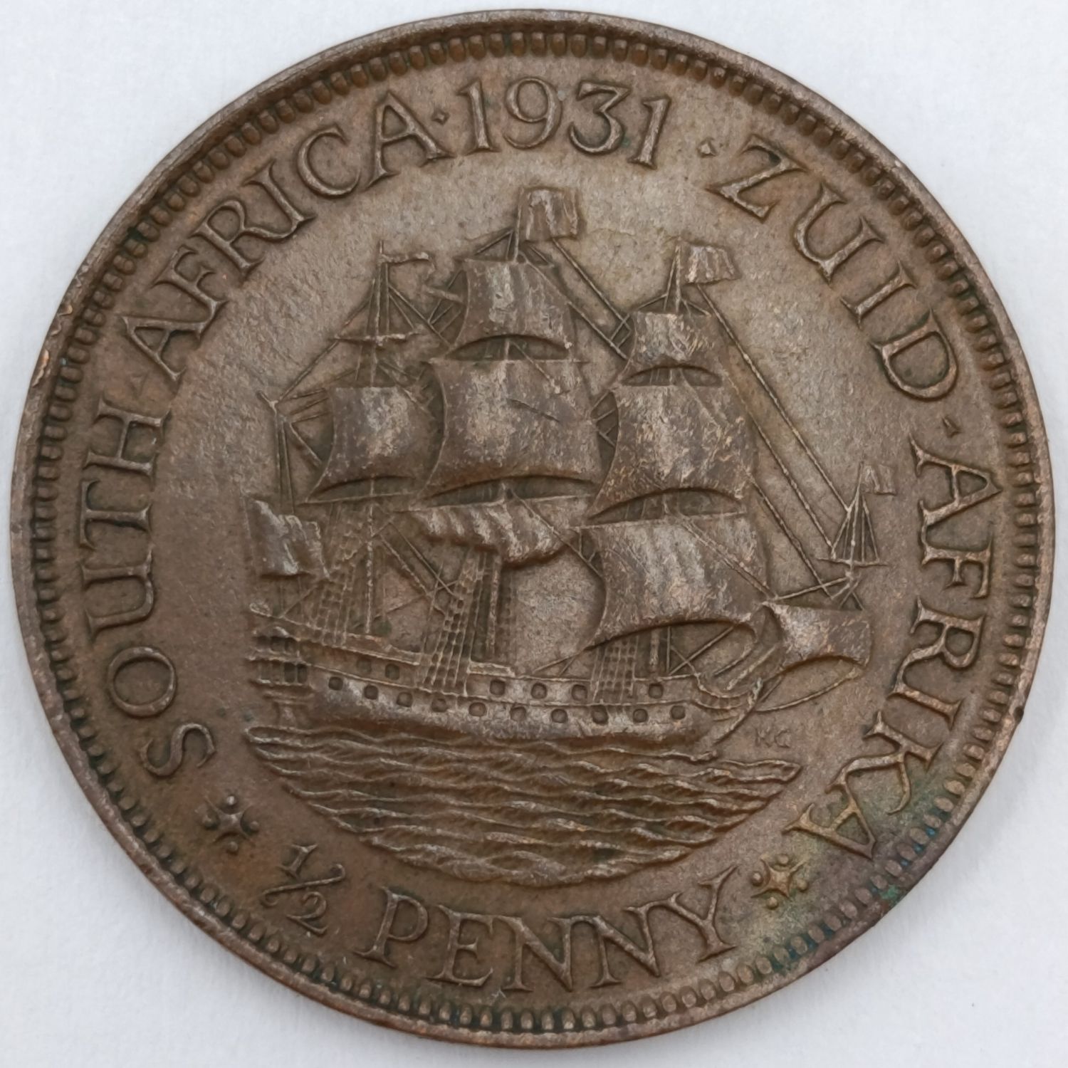 1931 Zuid Afrika Half Penny AU