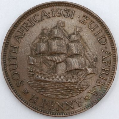 1931 Zuid Afrika Half Penny AU
