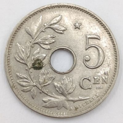 1931 Belgium 5 Centimes AU