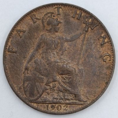 1902 Great Britain Farthing AU