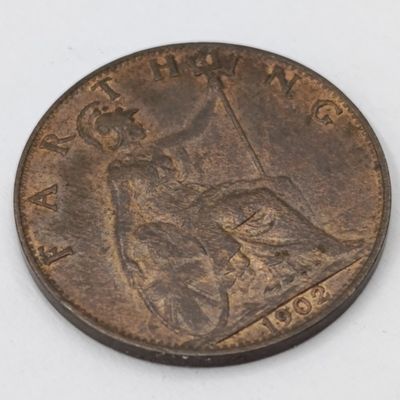 1902 Great Britain Farthing AU
