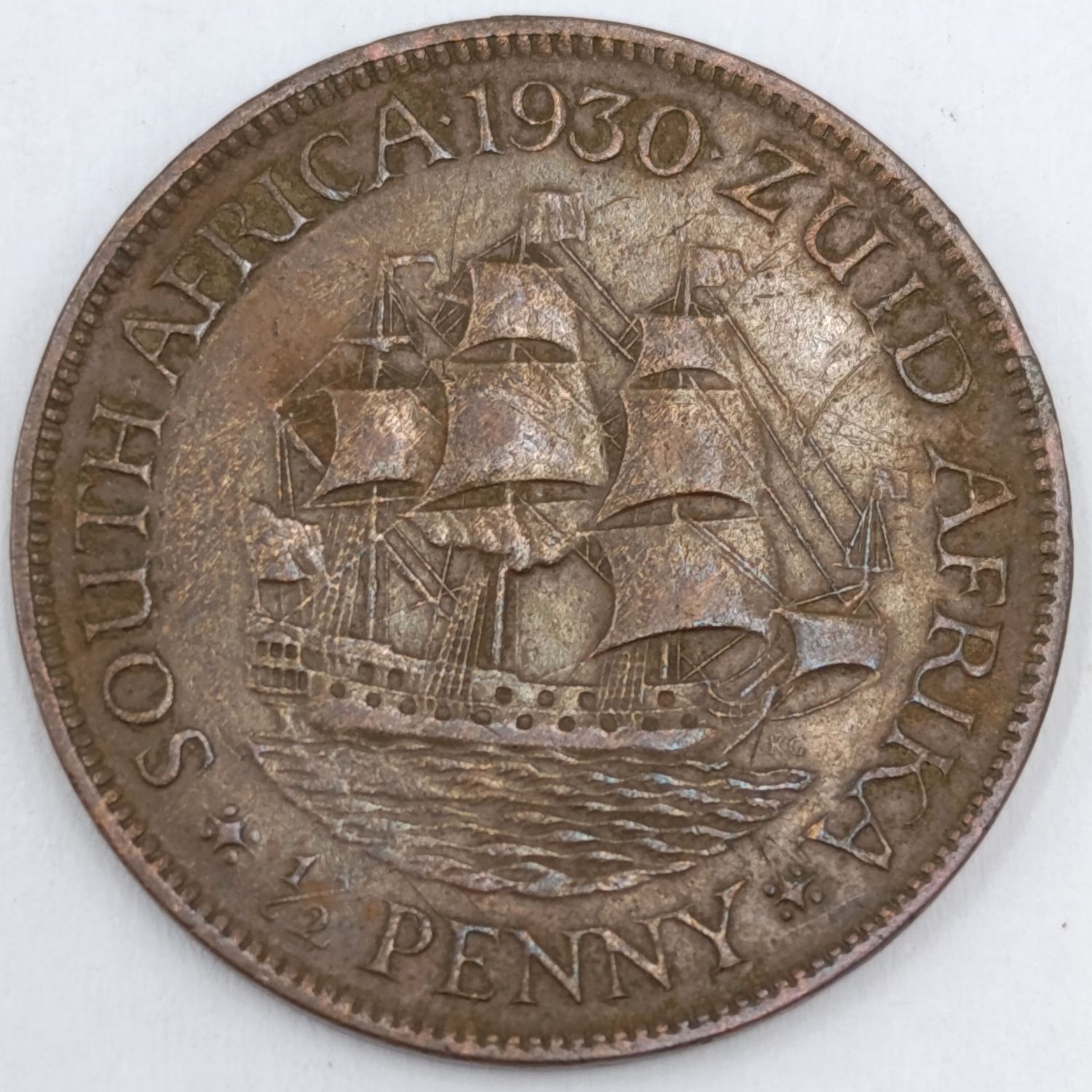 1930 South Africa Half Penny XF