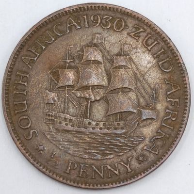 1930 South Africa Half Penny XF