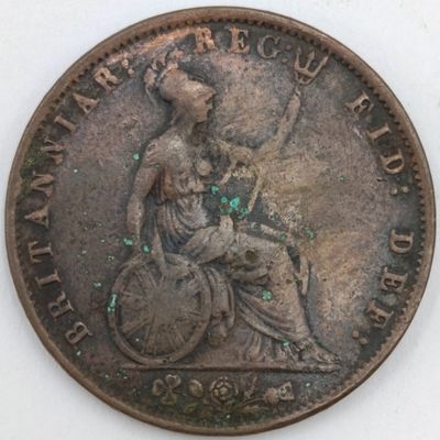 1856 Great Britain Half Penny