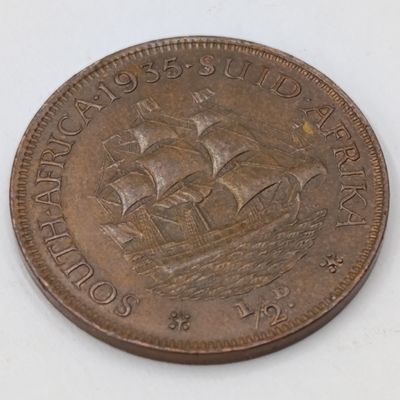1935 South Africa Half Penny AU++