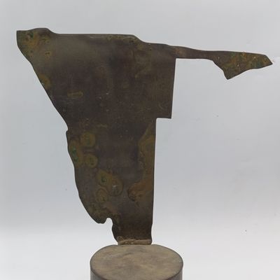 Vintage brass cannon shell trophy made for Namibia uitrek 1 April 1989