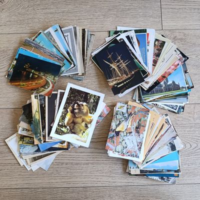 Large lot of over 200 Postcards - used and unused