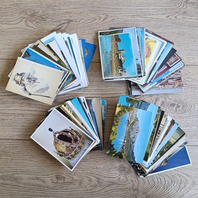 Large lot of over 200 Postcards - used and unused