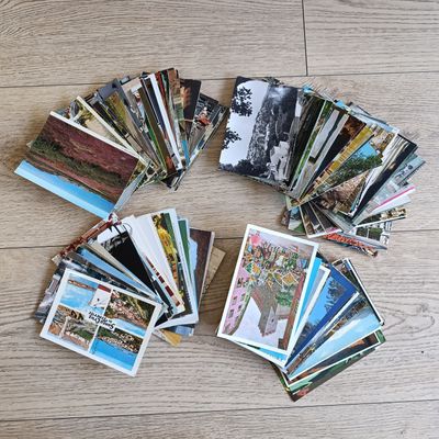 Large lot of over 200 Postcards - used and unused