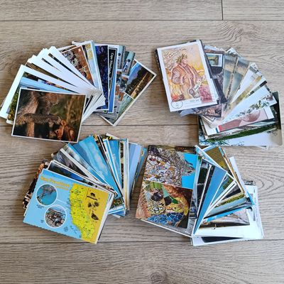 Large lot of over 200 Postcards - used and unused