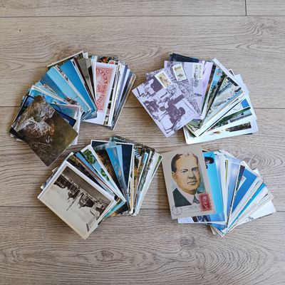 Large lot of over 200 Postcards - used and unused