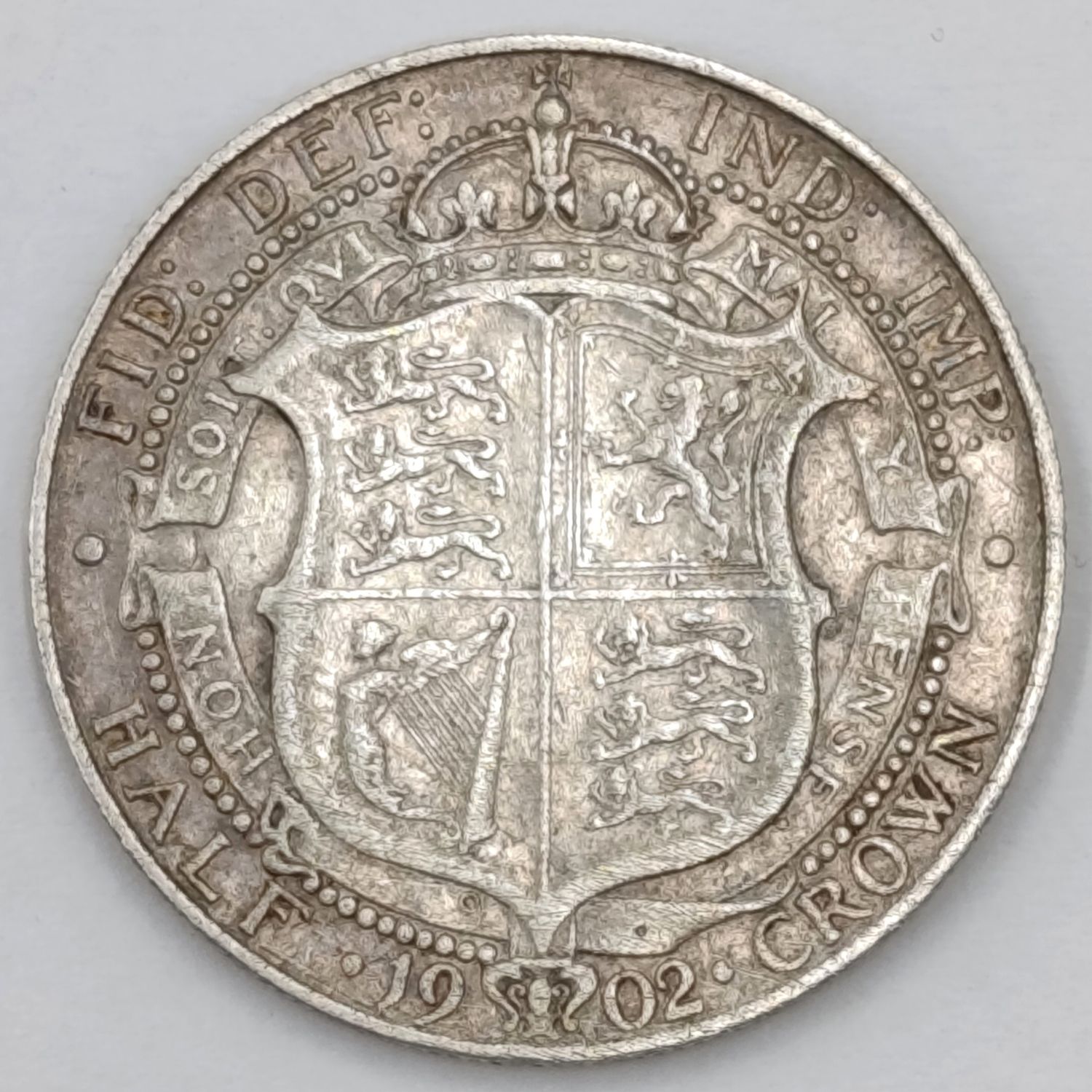 1902 Great Britian 1/2 Crown Edward 7 - XF