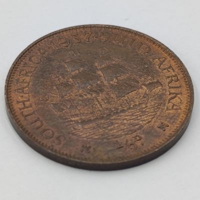 1937 South Africa Half Penny UNC