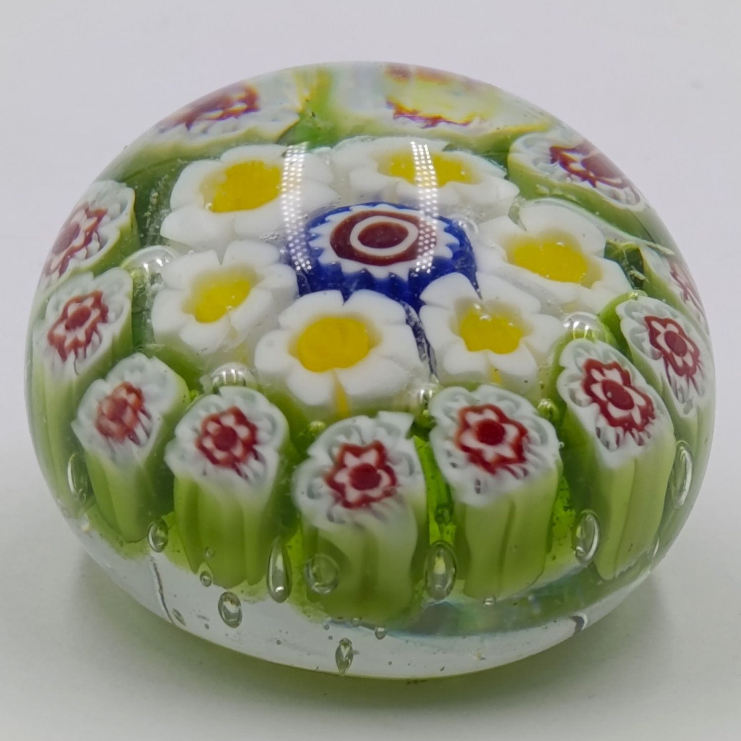 Vintage Millefiori handmade glass paperweight