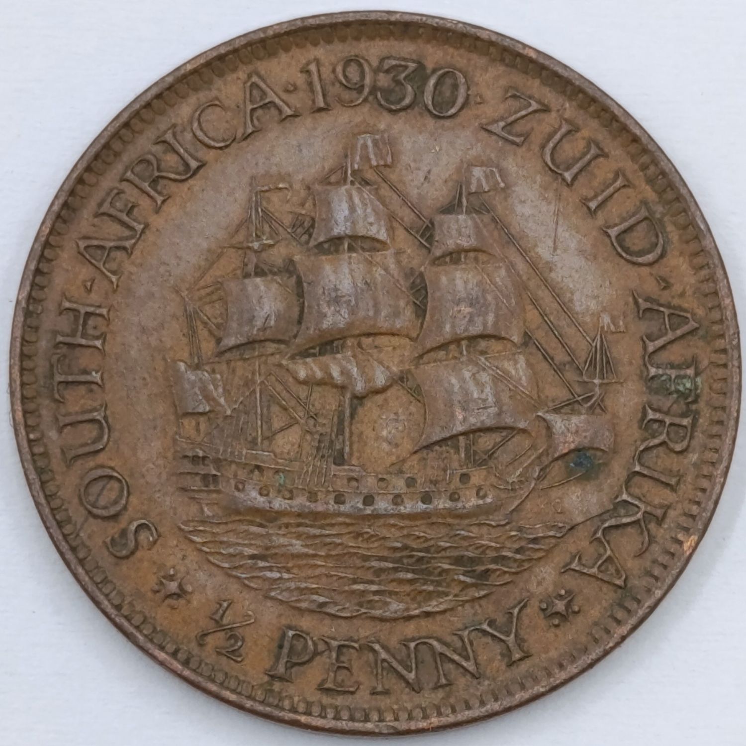 1930 Zuid Afrika Half Penny AU
