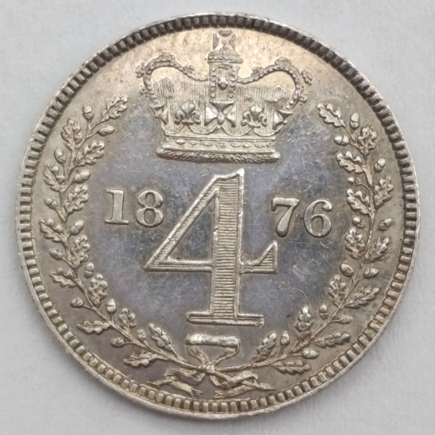 1876 Great Britian 4 Pence (Groat) Prooflike - only 4862 Minted