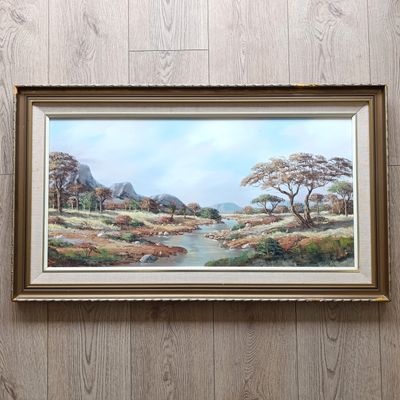 Beautiful WP Grobler landscape oil painting