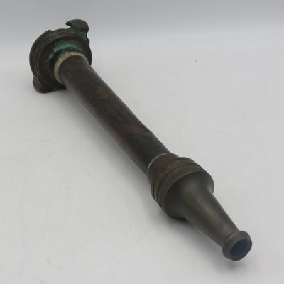 Antique brass fire hose nozzle