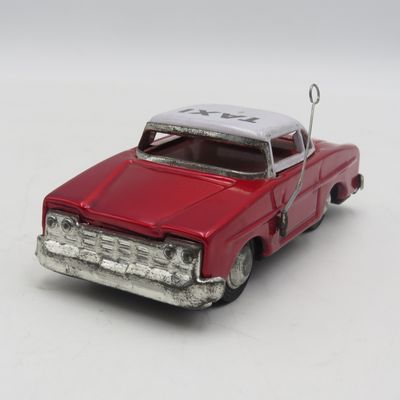 Vintage Chinese tinplate MF713 taxi friction toy car