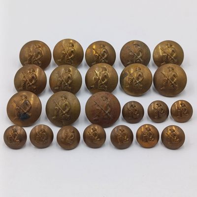 Lot of 23 SADF commando uniform buttons