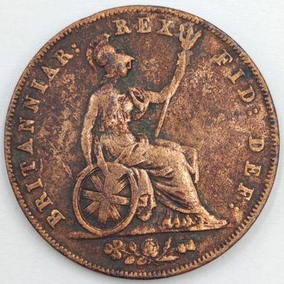 Great Britain 1826 half penny George 4 - Lot of 2
