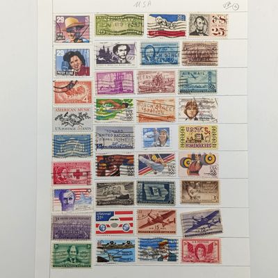 Lot of about 300 USA stamps - including some higher value Franklin stamps