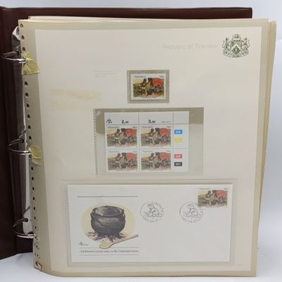 Transkei collection of over 550 stamps - 1985-1989 - In album - Mint unhinged and used on cover