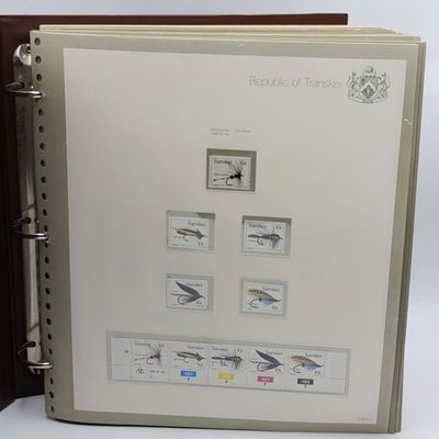 Transkei collection 1982-1985 with over 600 stamps - mint and used - unhinged and on cover - all in album