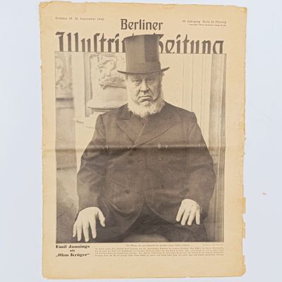 1940 WW2 Berliner newspaper with Paul Kruger on cover page