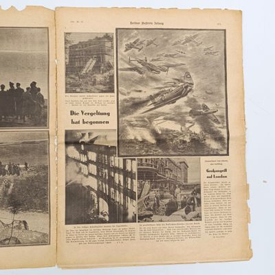 1940 WW2 Berliner newspaper with Paul Kruger on cover page