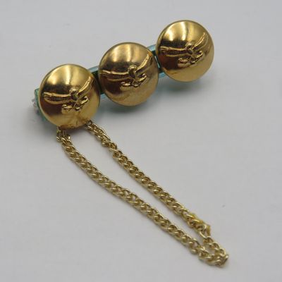 SA Air Force brooch and earrings set made from uniform buttons