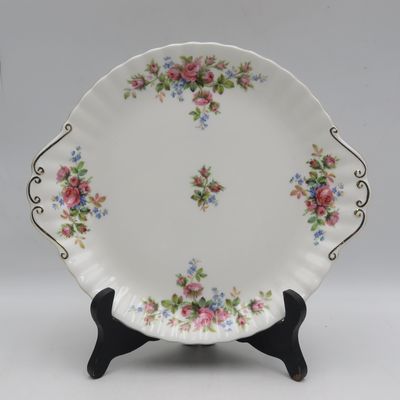 Royal Albert Moss Rose porcelain cake plate