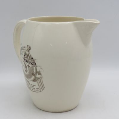 Very Rare WW2 Winston Churchill porcelain pitcher by Copeland Spode - Cracked
