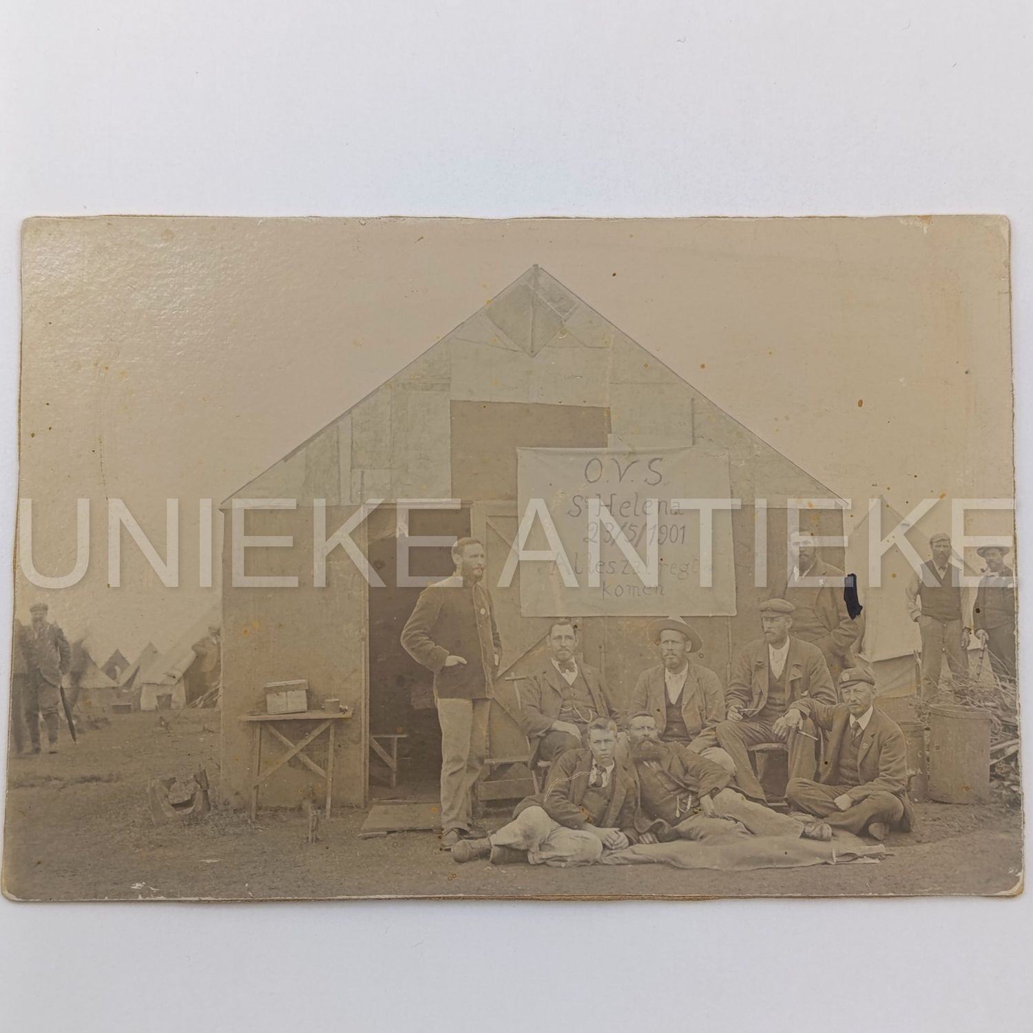 Photos of Boer War POW&#39;S at Vrystaat Kamp St Helina 20/07/1901