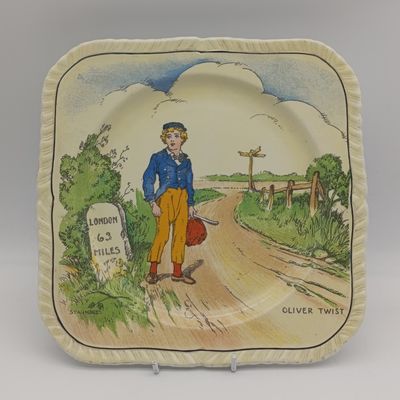 Vintage Alfred Meakin Dickens Characters Oliver Twist porcelain plate