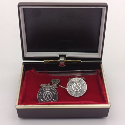 Vintage Sterling silver 1971 Volkswagen Fellow cufflinks plus VW 100 Year stick pin