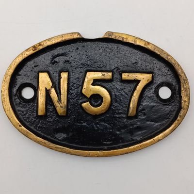 SA Railways MT Tender N57 brass tender plate