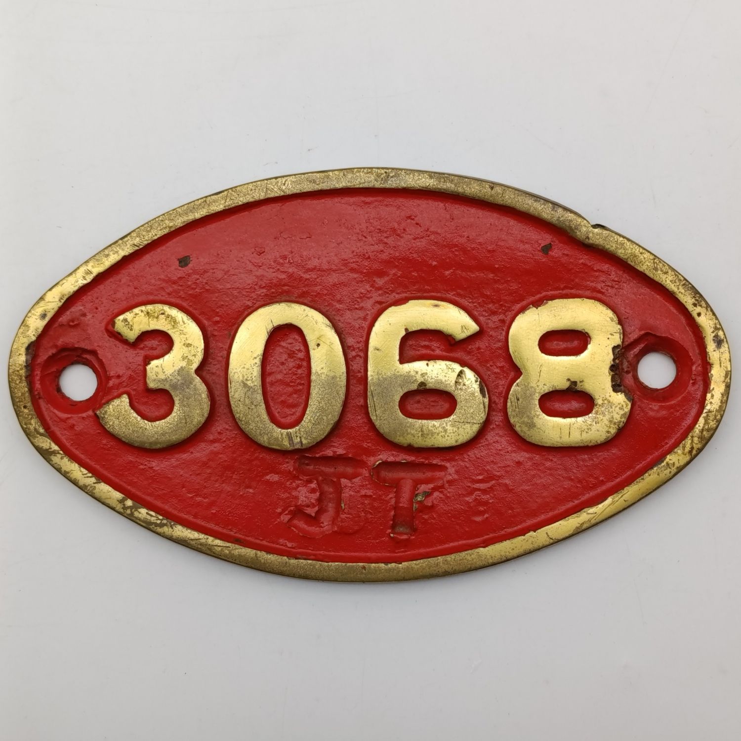 SA Railways Class ET Tender #3068 brass tender plate - altered to class JT tender