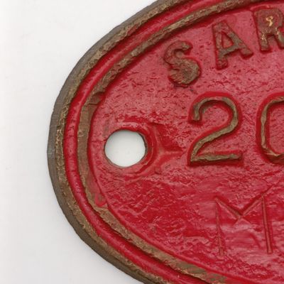 SA Railways Class 15A #2094 MP1 brass tender plate - Overstamped MPI