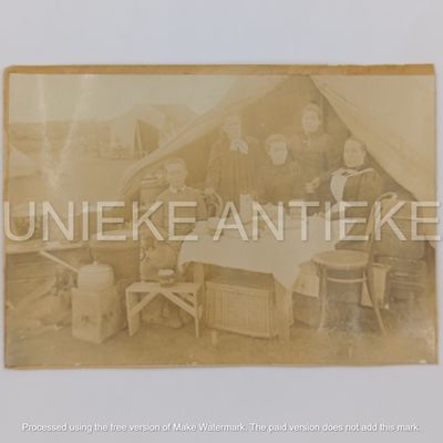 Boer War Photo of the Bosman family at the woman&#39;s camp Bloemfontein - at the back postcard posted 1901 Landshut Germany to J Otto Ferchel Deadwood Camp St Helena